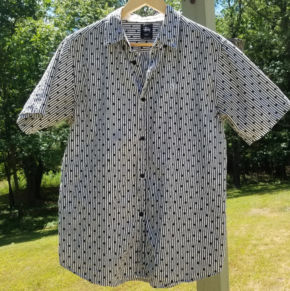 Stussy Men's casual striped shirt (mens m)